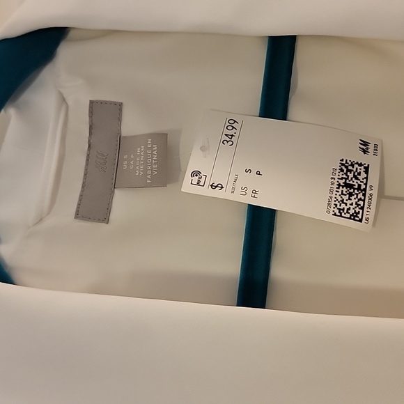 H&M women's white blazer jacket - Picture 4 of 5